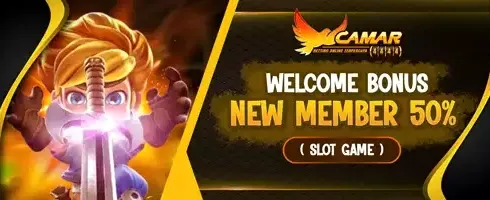 Welcome Bonus 50% Member Baru promotion banner